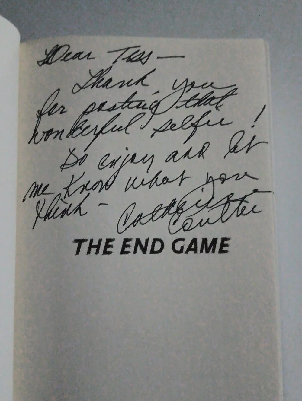 Signed 1st Edition The End Game Hardcover by Catherine Coulter & J.T. Ellison